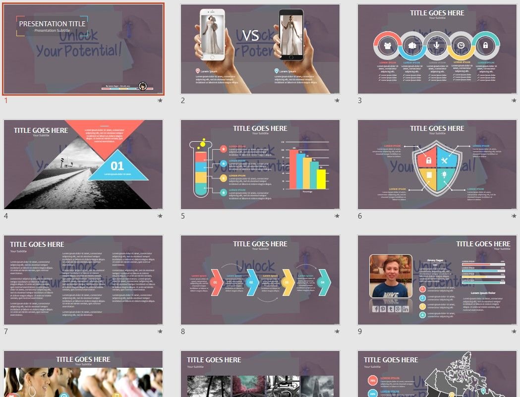 unlock powerpoint template