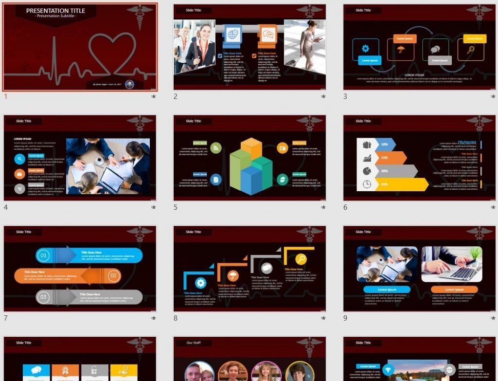 Heart Beats Cardiogram PowerPoint by SageFox Heart Beats Cardiogram PowerPoint by SageFox