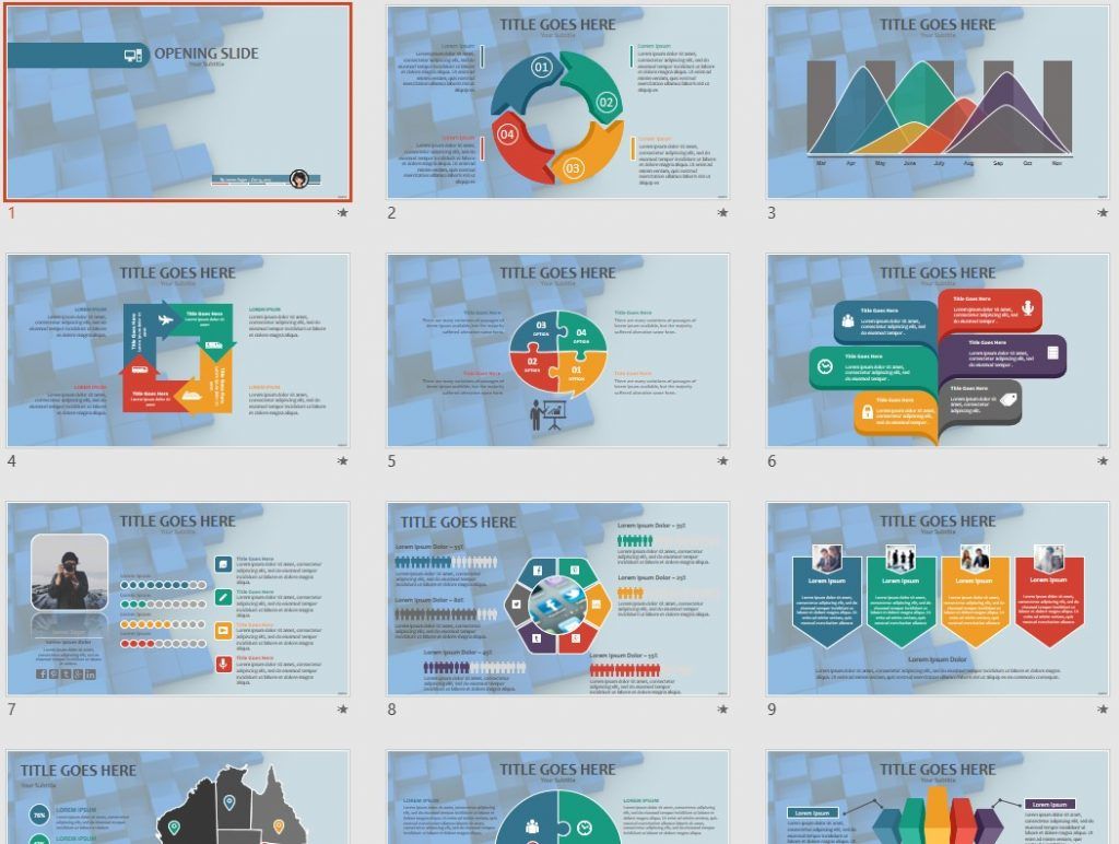 Blue cubes PPT by SageFox Blue cubes PPT by SageFox