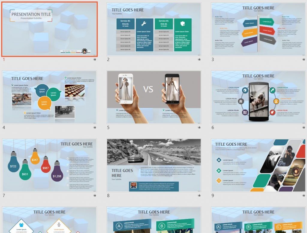 Blue cubes PPT by SageFox Blue cubes PPT by SageFox