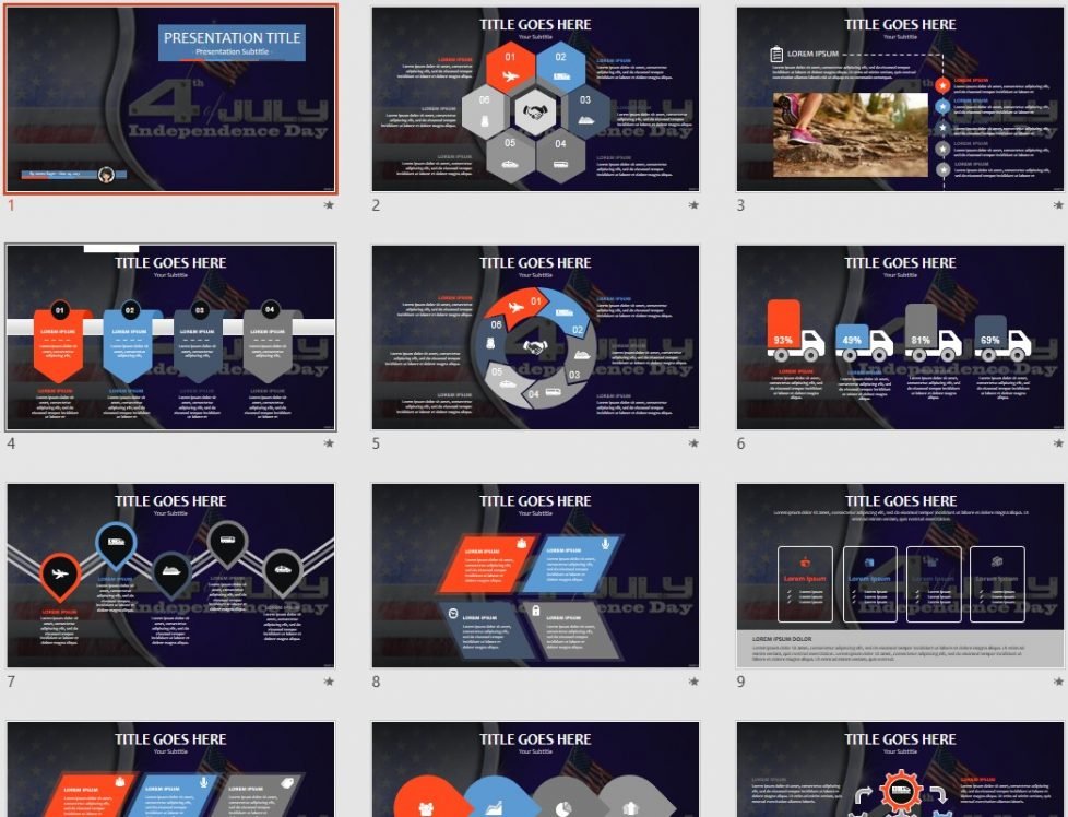 fourth of july powerpoint template free