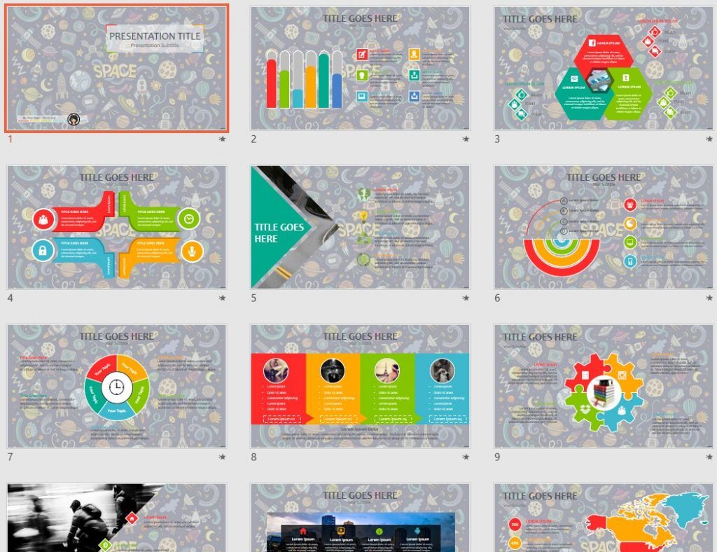 Cartoon Space PPT by SageFox Cartoon Space PPT by SageFox