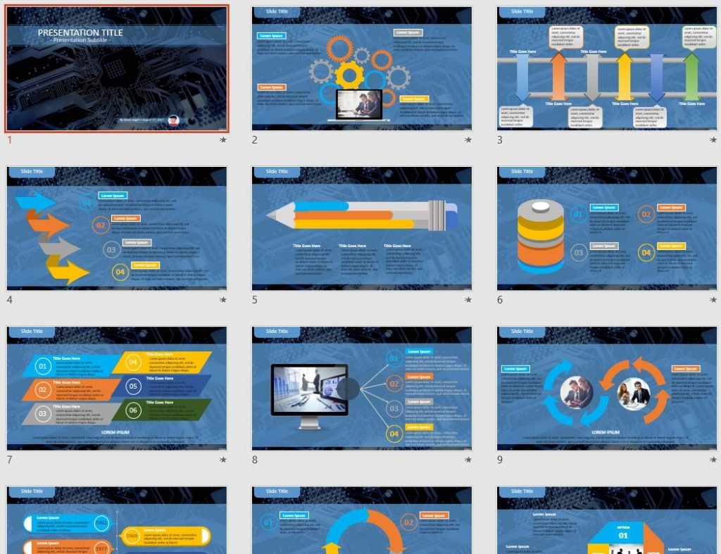 circuit board PowerPoint by SageFox circuit board PowerPoint by SageFox