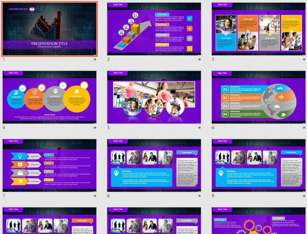Business graph PowerPoint by SageFox Business graph PowerPoint by SageFox