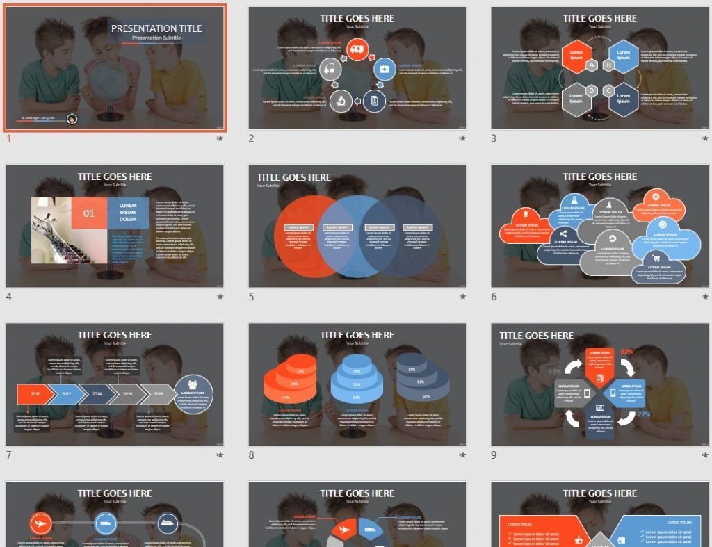 kids looking at globe PPT by SageFox kids looking at globe PPT by SageFox