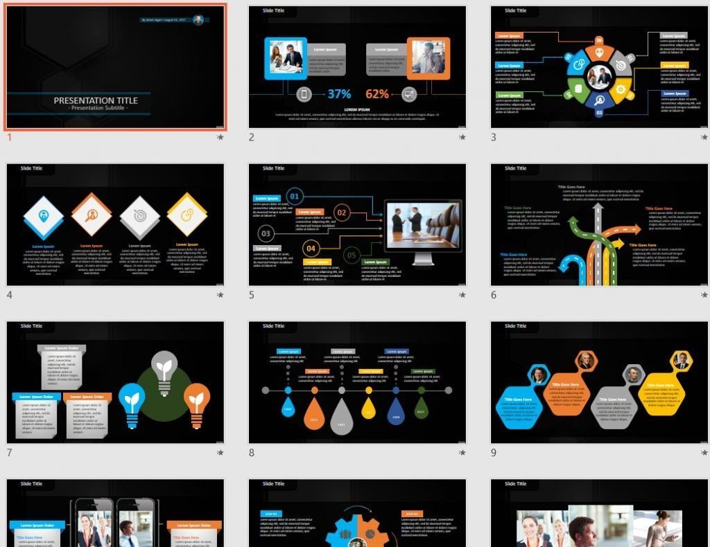 Black abstract PowerPoint by SageFox Black abstract PowerPoint by SageFox