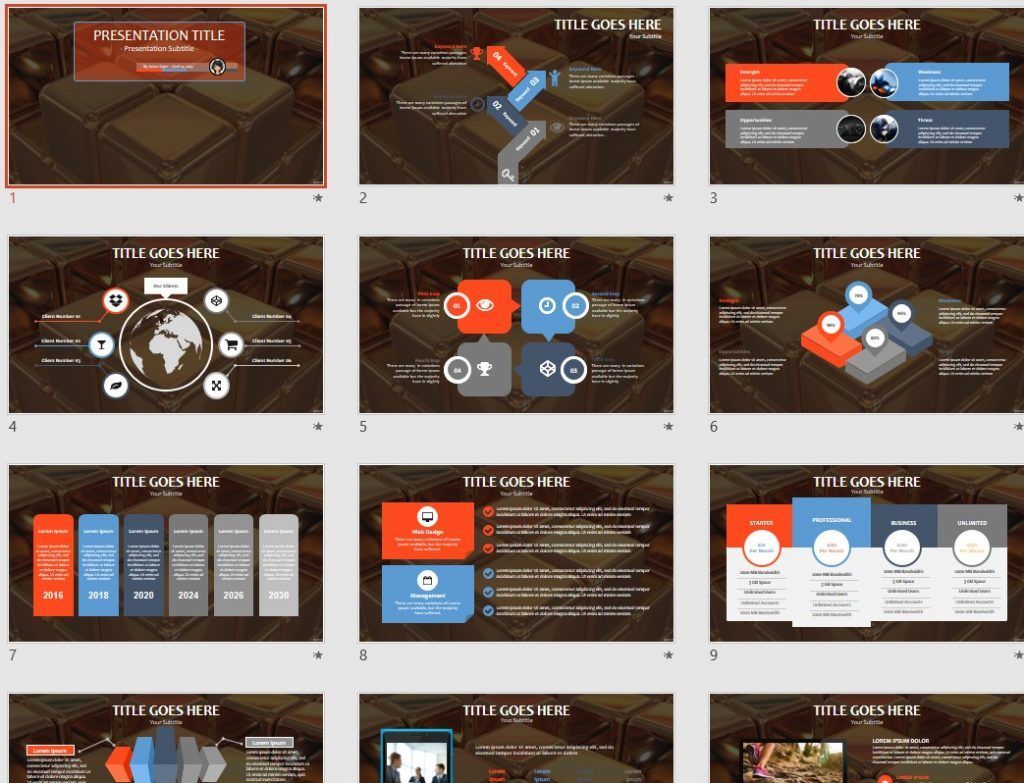 3d cubes PowerPoint by SageFox 3d cubes PowerPoint by SageFox