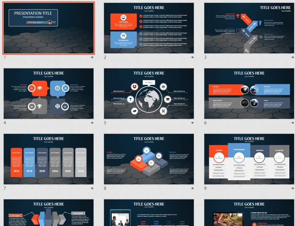 Abstract hexagons PowerPoint by SageFox Abstract hexagons PowerPoint by SageFox