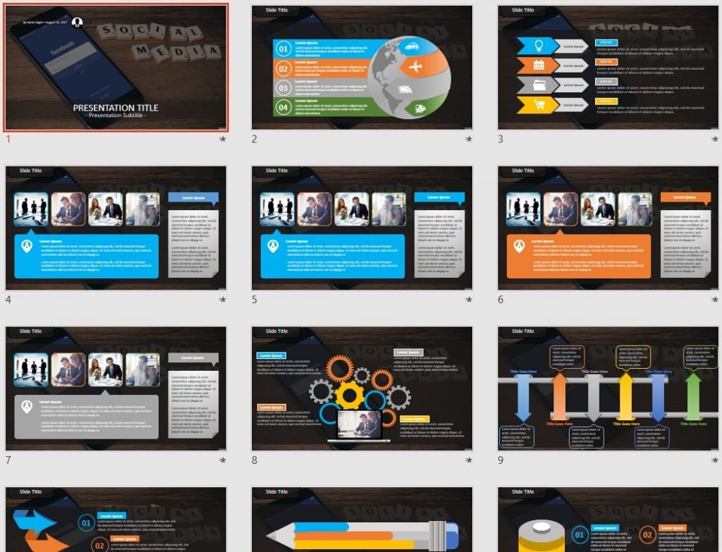 social media ppt template