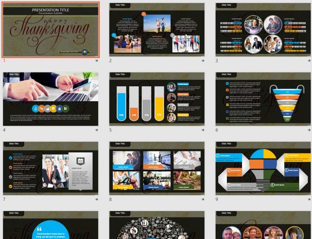Happy Thanksgiving PowerPoint by SageFox Happy Thanksgiving PowerPoint by SageFox