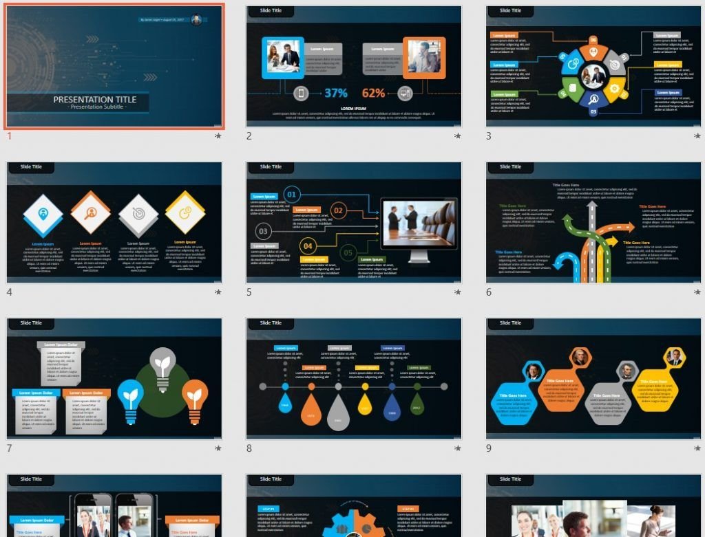 Abstract technology PowerPoint by SageFox Abstract technology PowerPoint by SageFox
