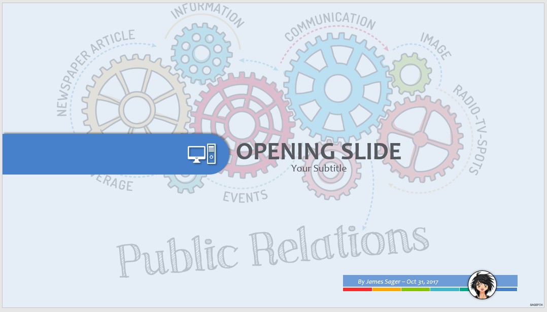 Free Public Relations PowerPoint #54857 | SageFox PowerPoint Templates.