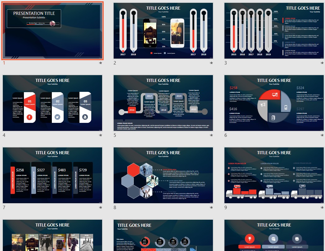 Blue Abstract Powerpoint Template Free Download