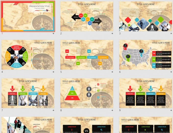 Map And Compass PowerPoint #103822