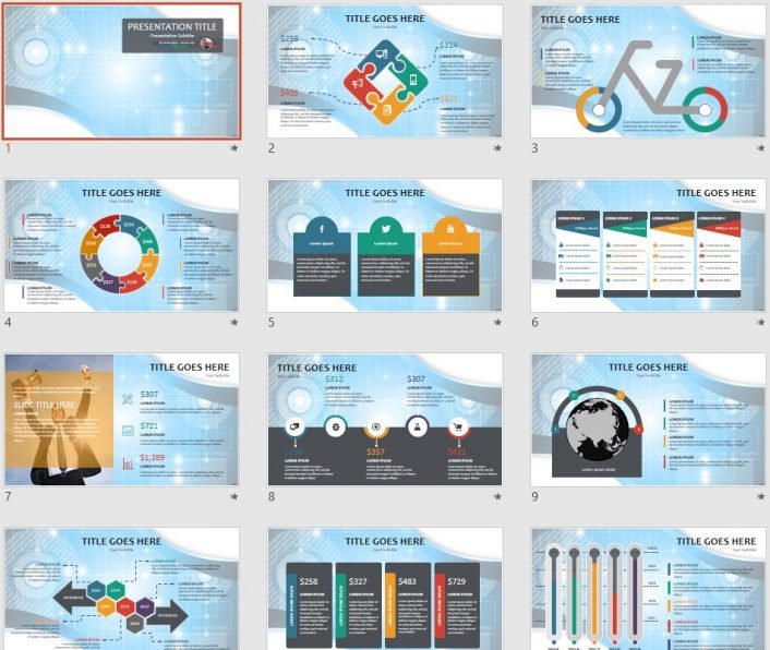 Abstract Binary PowerPoint #104591