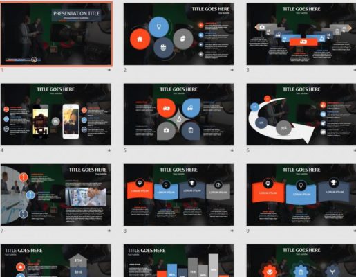 Free Broadcasting PowerPoint SageFox Free PowerPoint Templates 