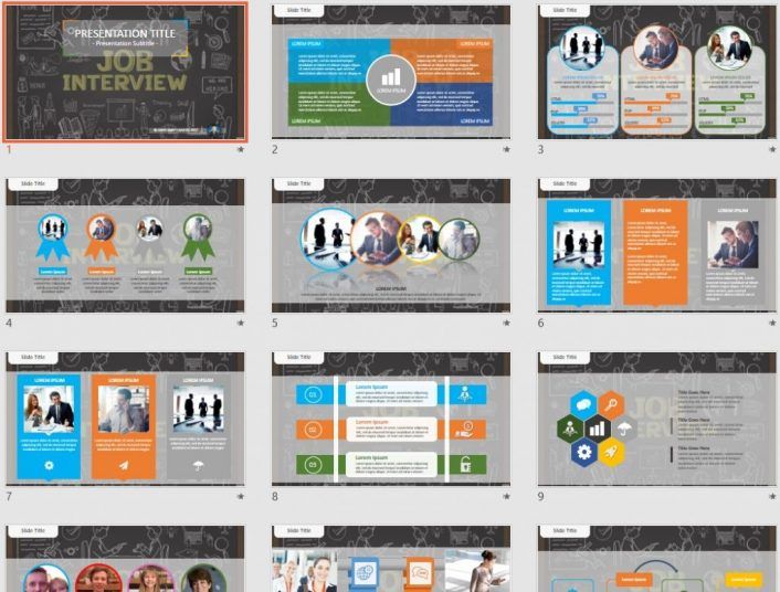 interview powerpoint presentation template ppt free download
