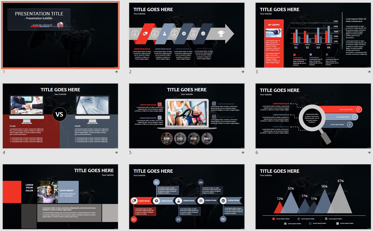 Template Powerpoint Gaming Denah