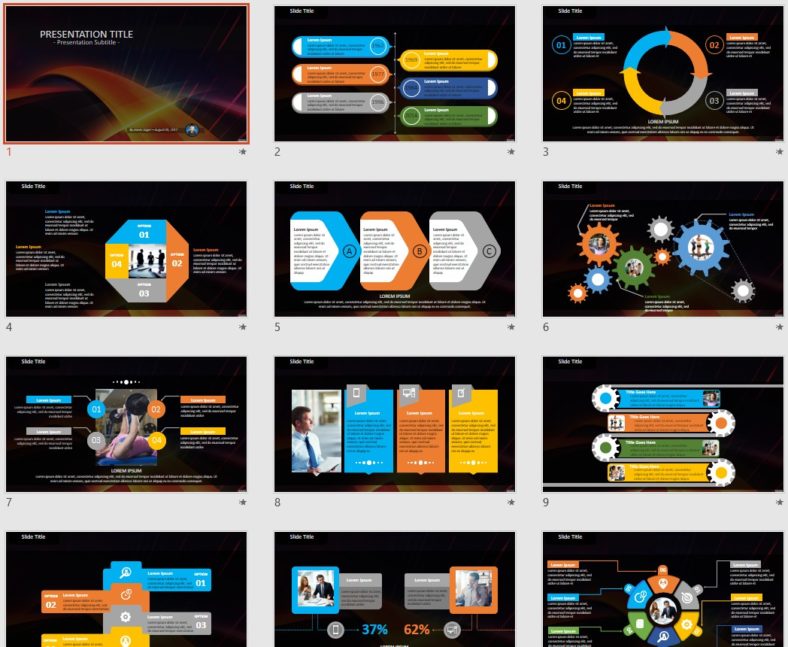 Abstract Art Powerpoint Template 93424