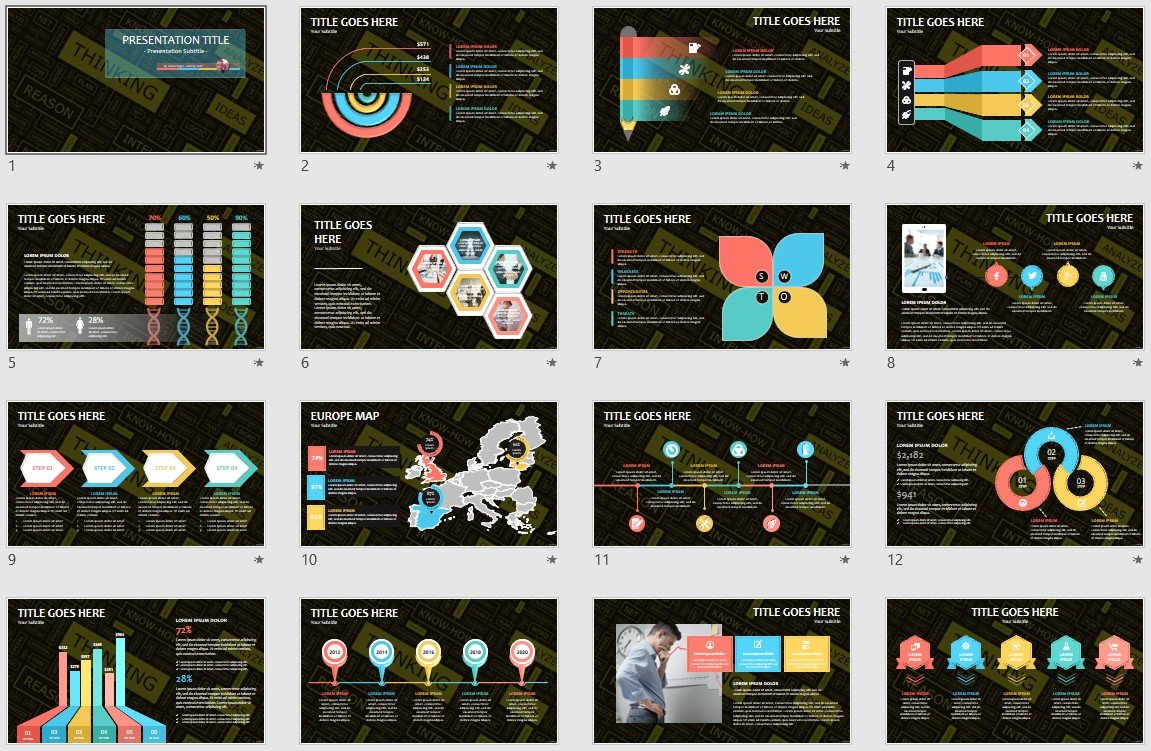 Thinking Powerpoint Template 138066