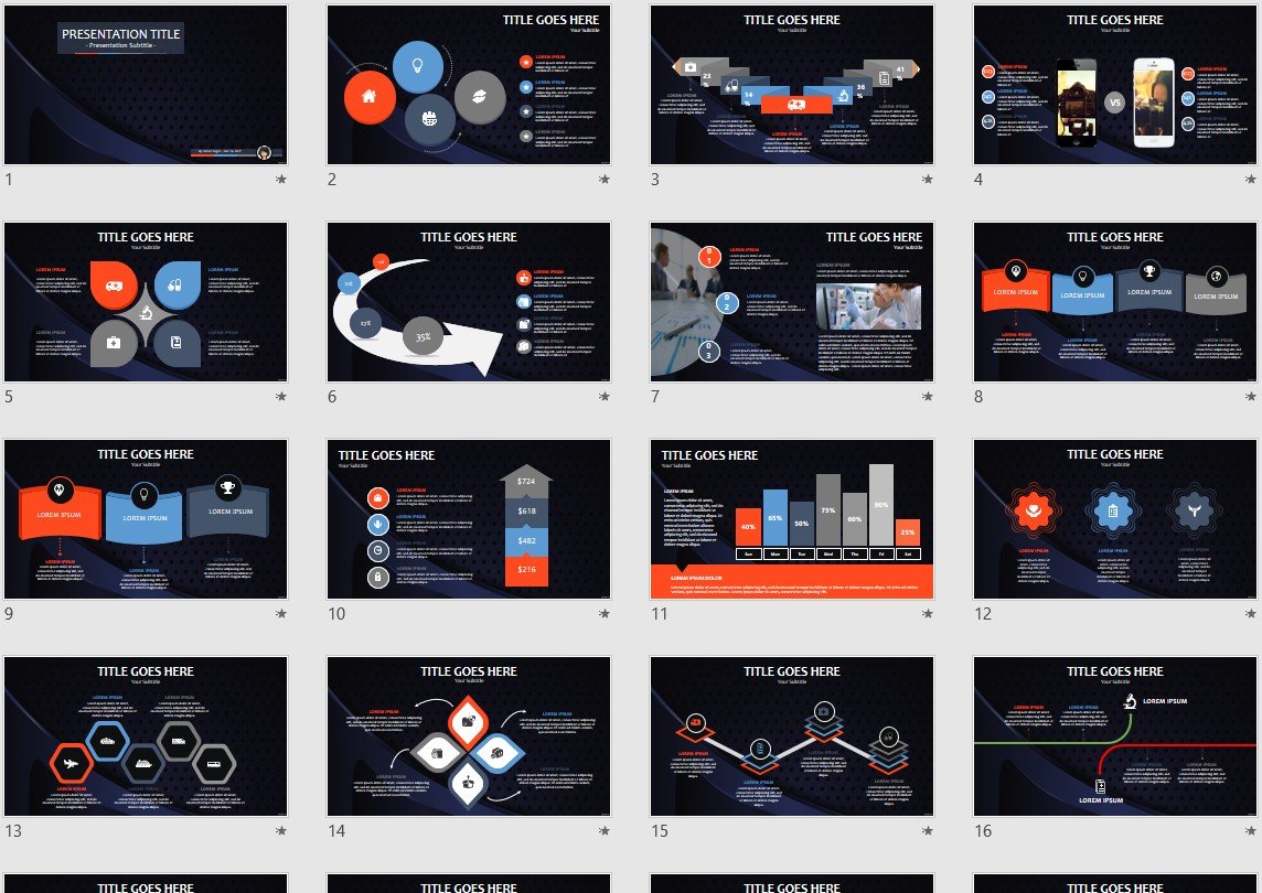 Technology Interface PowerPoint Template 84349
